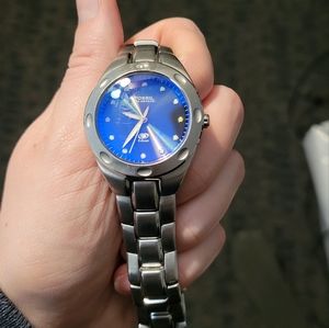 Men's Fossil Watch (blue and silver) in original case